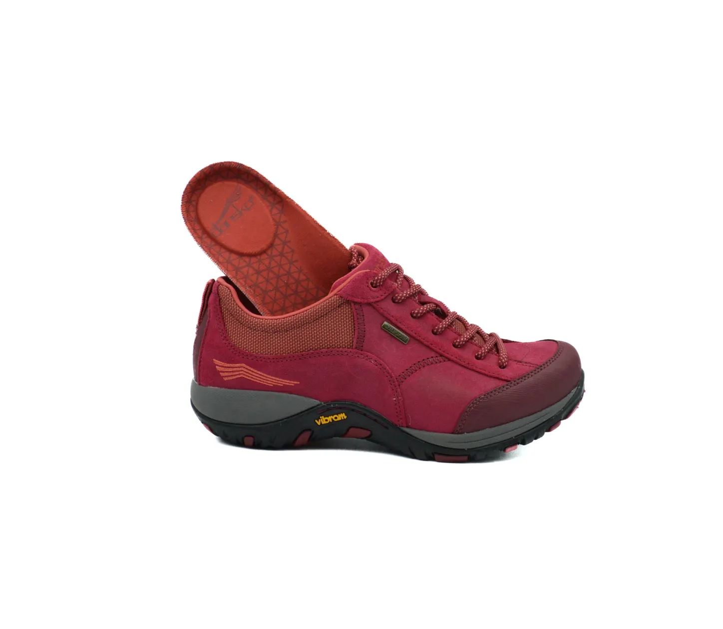 Dansko Paisley Red Burnished Suede